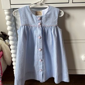 beufort bonnet and white stripe seersucker dress